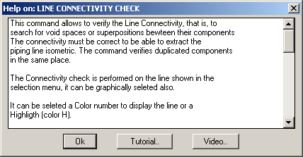 Help button: Line Conectivity Check