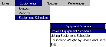 Browse Equipment Schedule